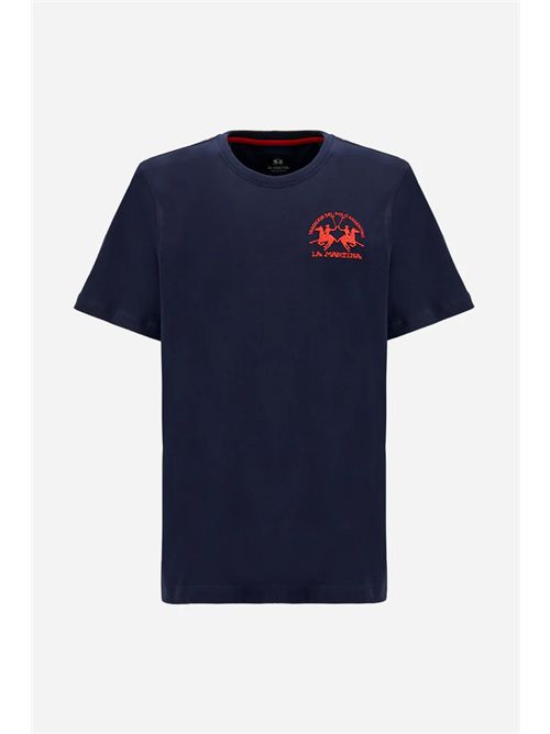 T-shirt uomo manica corta in jersey di cotone con team logo - Vernie LA MARTINA | MCR009JS388/07017